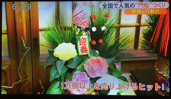 2015年12月16日 高知さんさんテレビにて弊社の「門松づくり」「壁面緑化」事業への取り組みを紹介いただきました。