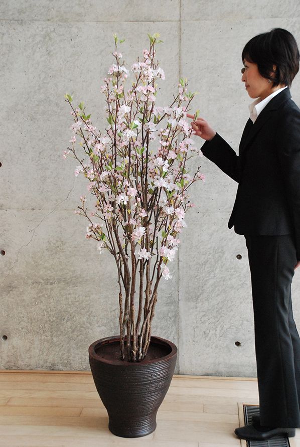 桜 Gw 157 165cm 植える加夢シリーズ 造花専門店 岩や